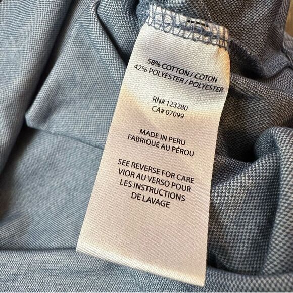 Travis Mathew Gray Striped Golf Polo in Size Large - Picture 2 of 7